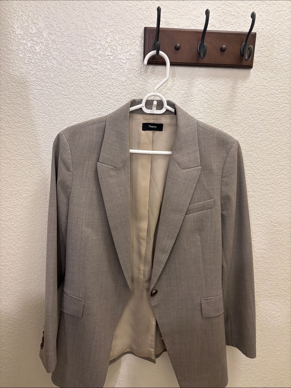 Theory Women’s Gray Suit Blazer - Tailored Wool-Blend